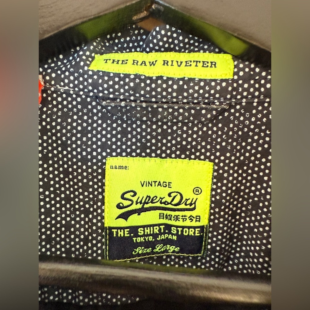 Superdry Men's Black and Green Patterned Shirt - Picture 9 of 12